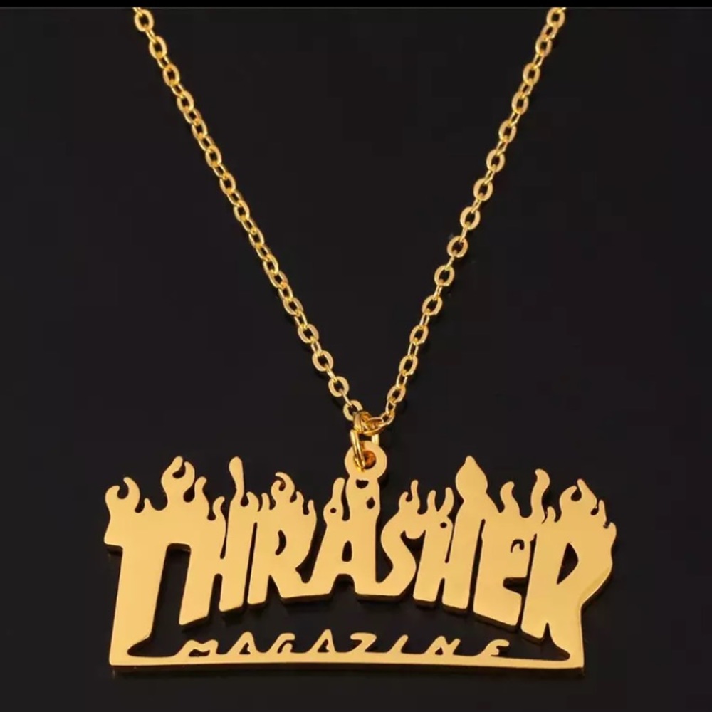 Thrasher logo necklace